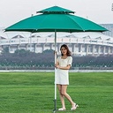 Parasol Grand Modèle Haute Qualité Double Toit Forme Rond 3,00 m-Vert