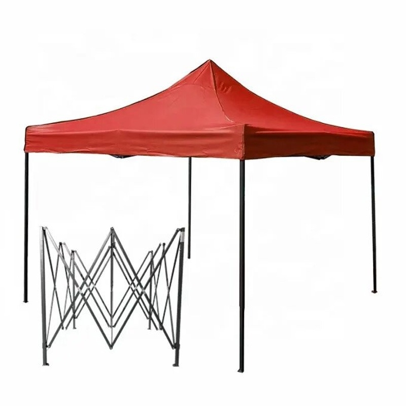 Tente Tonnelle Pliante 3,00 m x 3,00 m x 2,50 m (L x l x H) Haute Qualité-Rouge