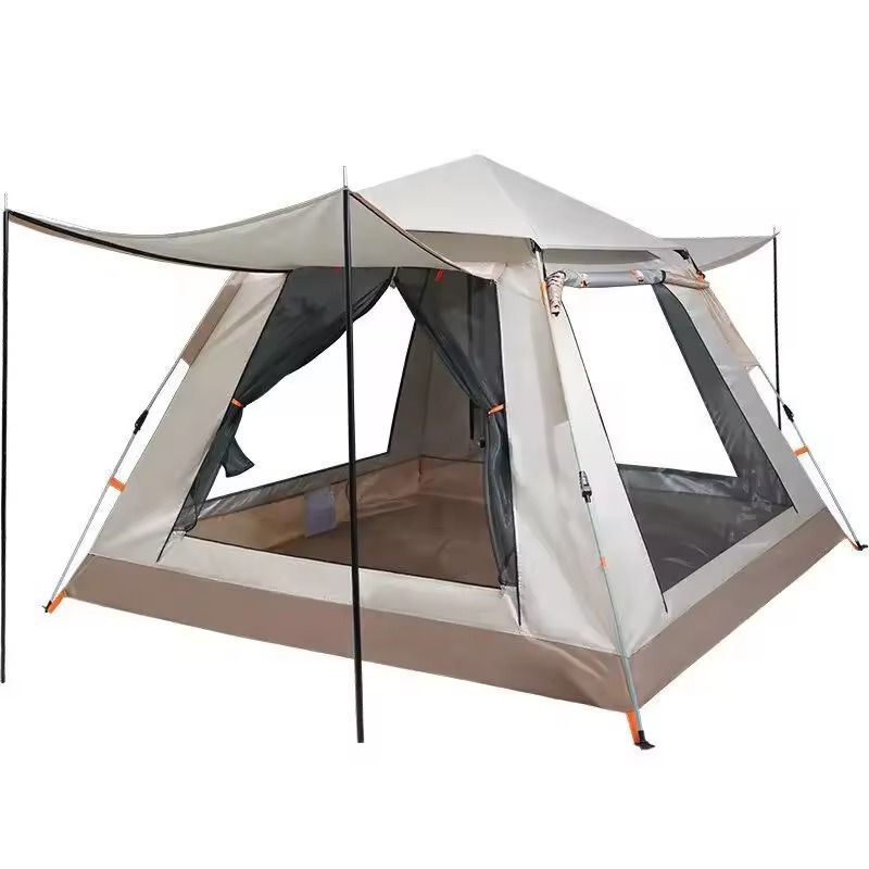 Tente Automatique Professionnel 6 Places 2,20 m x 2,20 m x 1,60 m-Gris clair 