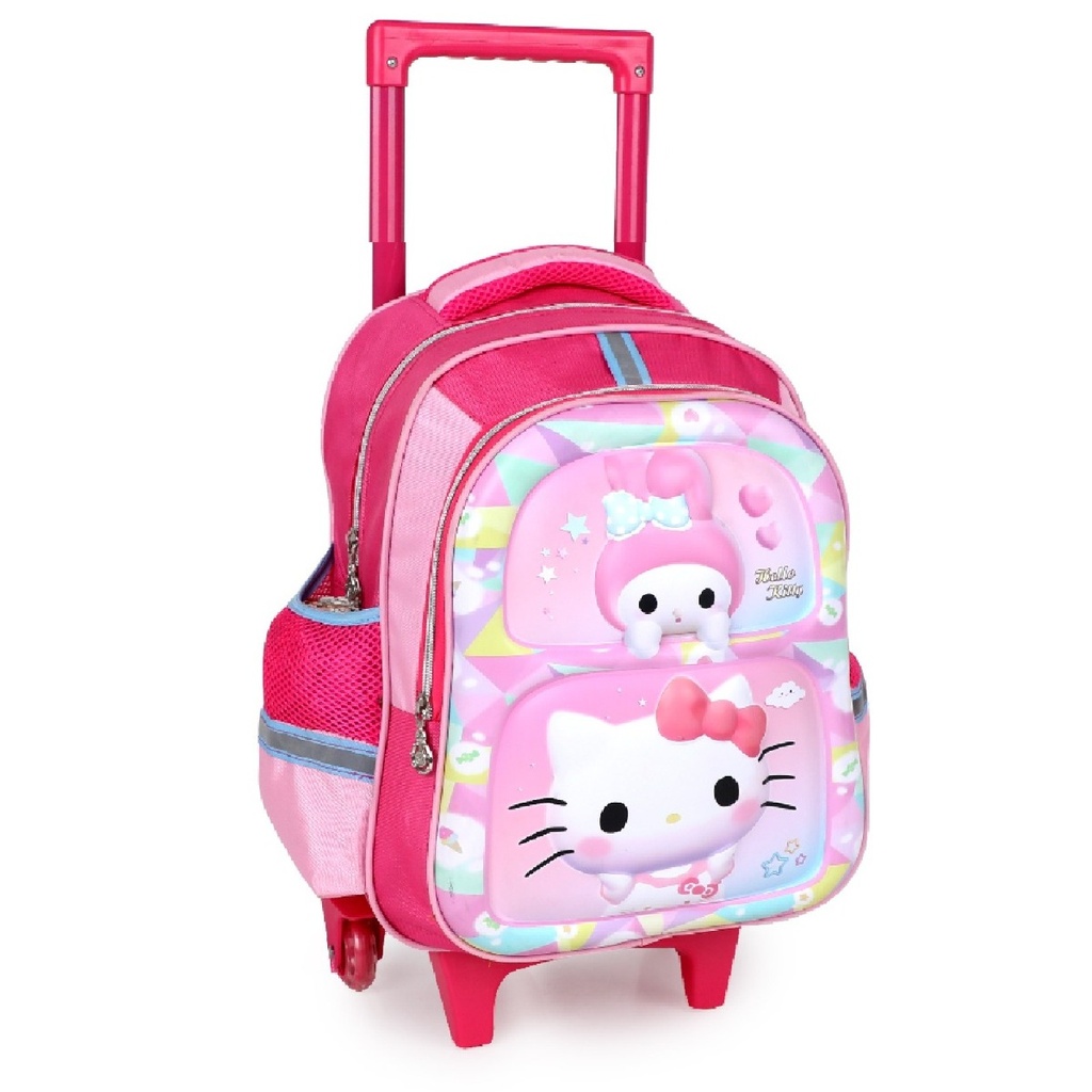 1ère et 2éme Année Primaires Cartable Scolaire Avec Roulette Pour Fille Motif Hello Kitty