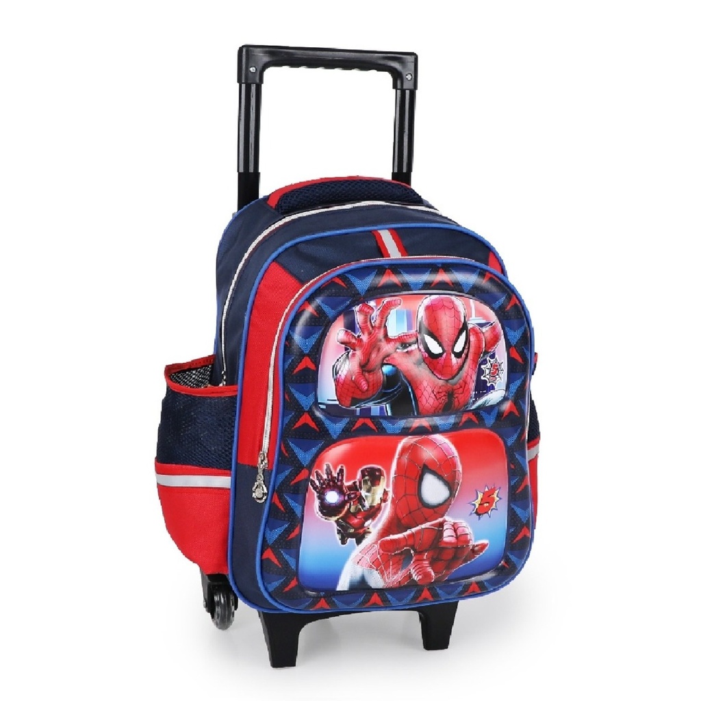 1ère et 2éme Année Primaires Cartable Scolaire Avec Roulette Pour Garçon Motif Spiderman