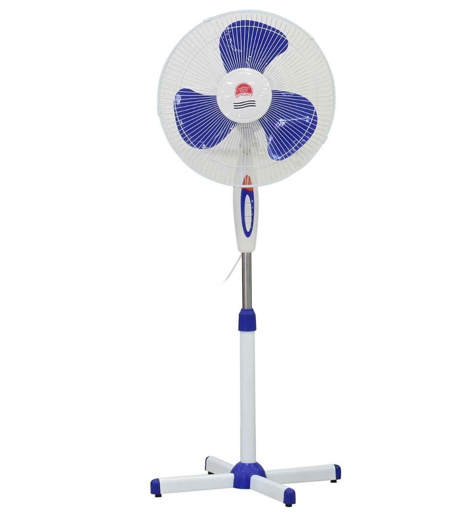 Ventilateur Électrique CHANGLI CROWN FS-1619 Blanc 3 Vitesses Pied Réglable