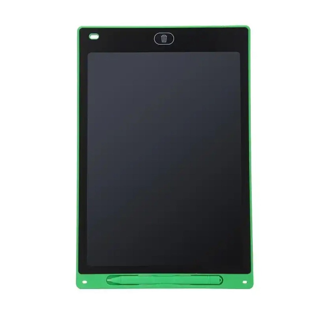 Ardoise Électronique Effaçable À Écran LCD Et Bouton De Suppression 22.5 x 14.5 x 0.5 cm-Vert