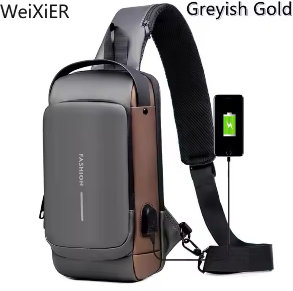Sac À Dos À Bandoulière Antivol USB-Motif 2