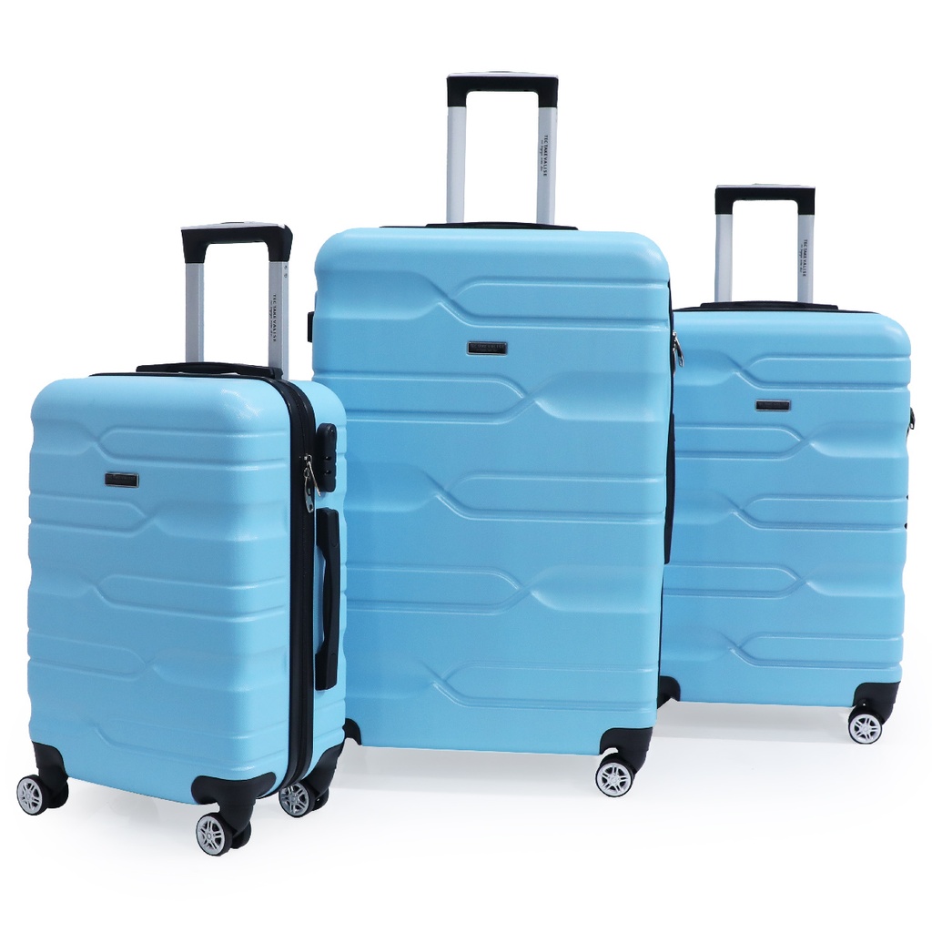 TEC TAKE VALISE Serie De 3 Valises Abs Modèle 3-Bleu ciel 