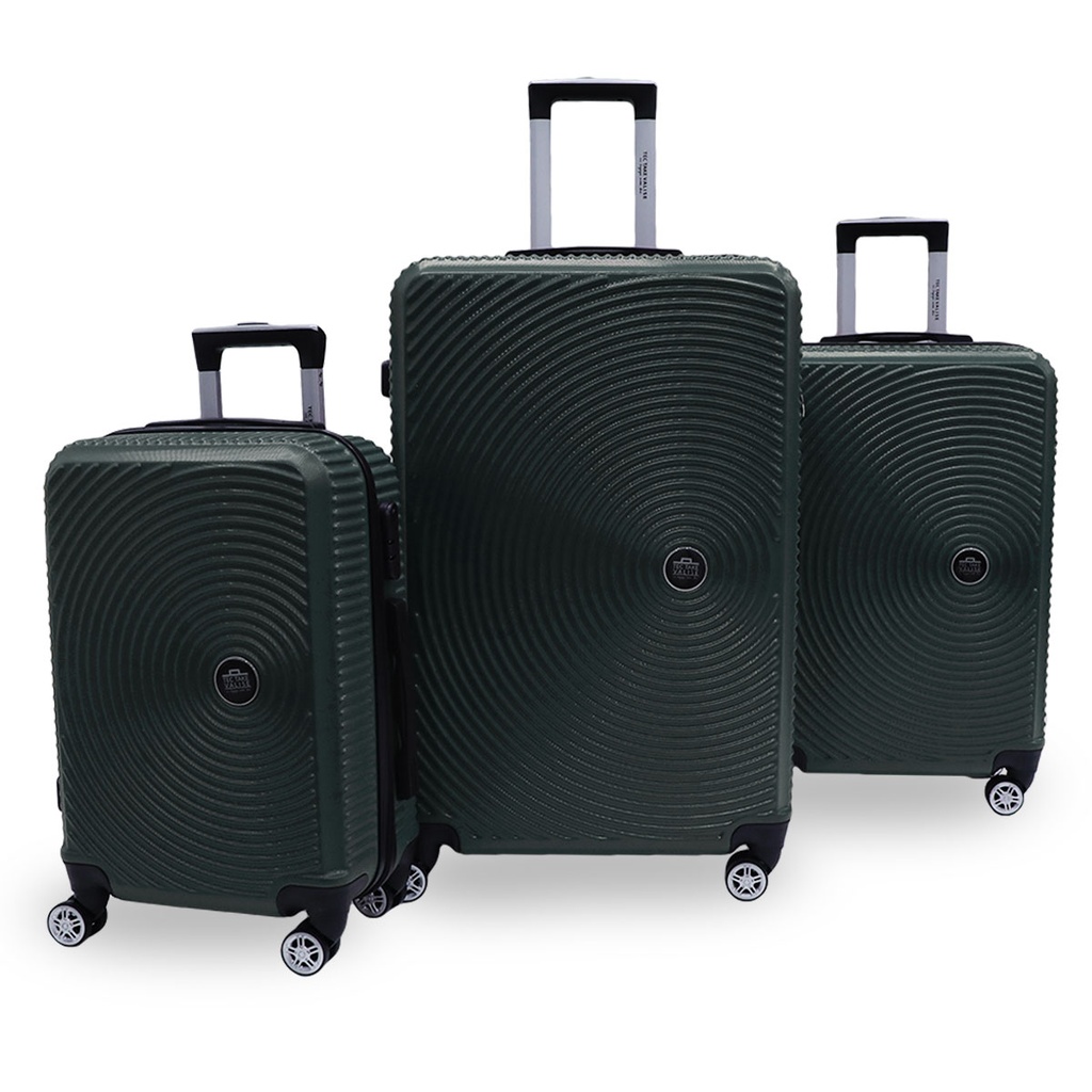 TEC TAKE VALISE Serie De 3 Valises Abs Modèle 1-Bleu Pétrole
