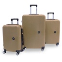 TEC TAKE VALISE Serie De 3 Valises Abs Modèle 1-Doré
