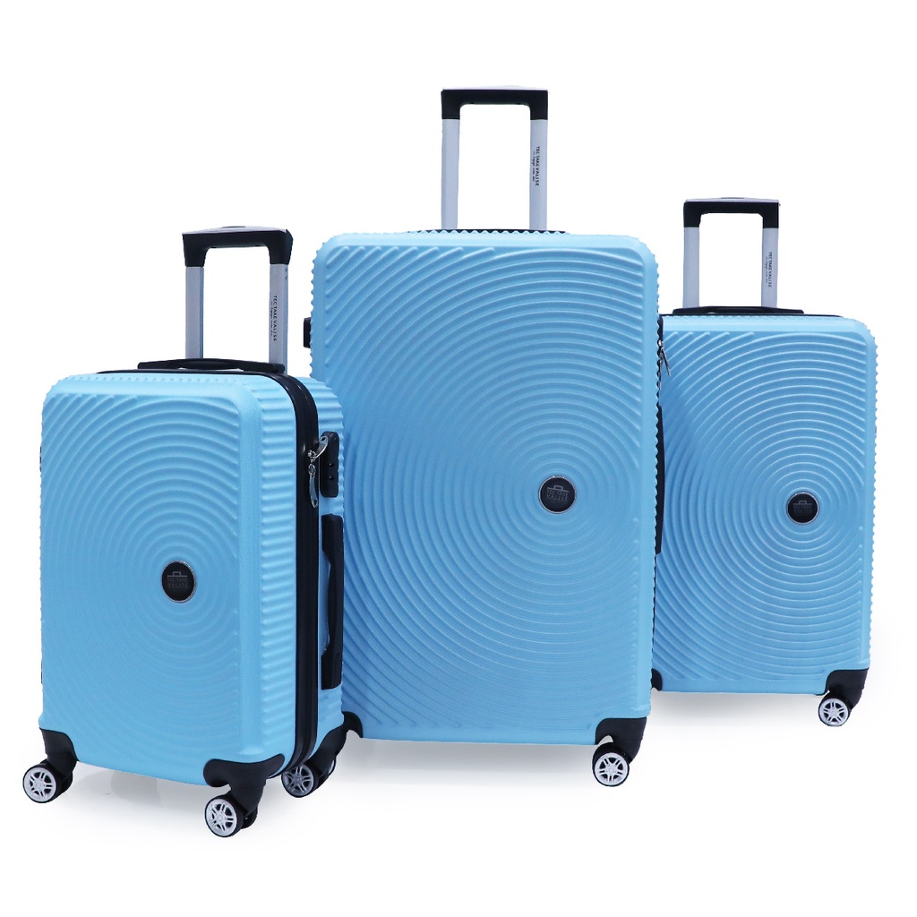 TEC TAKE VALISE Serie De 3 Valises Abs Modèle 1-Bleu ciel 