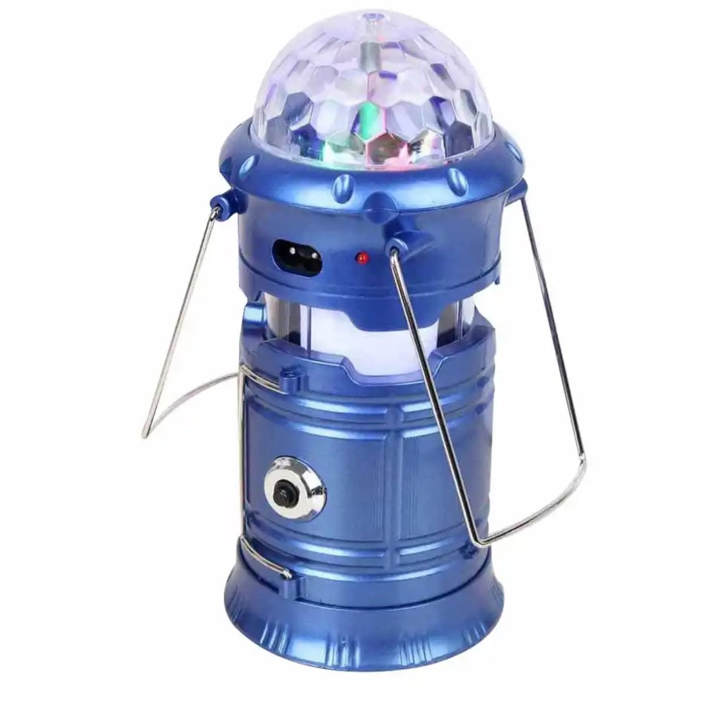 Torche Camping Light 3 en 1 rechargeable - Lampe Led Multicolore avec Jeu de Lumière-Bleu