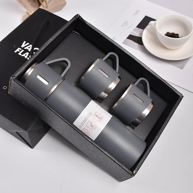 Thermos avec 3 coupes-Gris