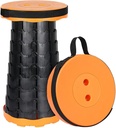 Tabouret Télescopique Pliant Orange Portable