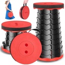 Tabouret Télescopique Pliant Rouge Portable 