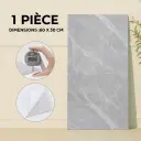 Panneau PVC Autocollant Alternative Au Marbre 60 x 30 cm - WMB-011 - Gris Clair