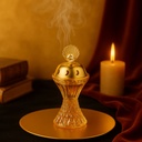 Encensoir À Charbon En verre et Métal Forme Conique Motif 3