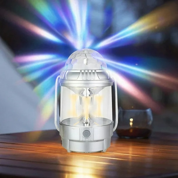 Lampe LED de Scène Multifonction 2en1 20W Rechargeable Argentée