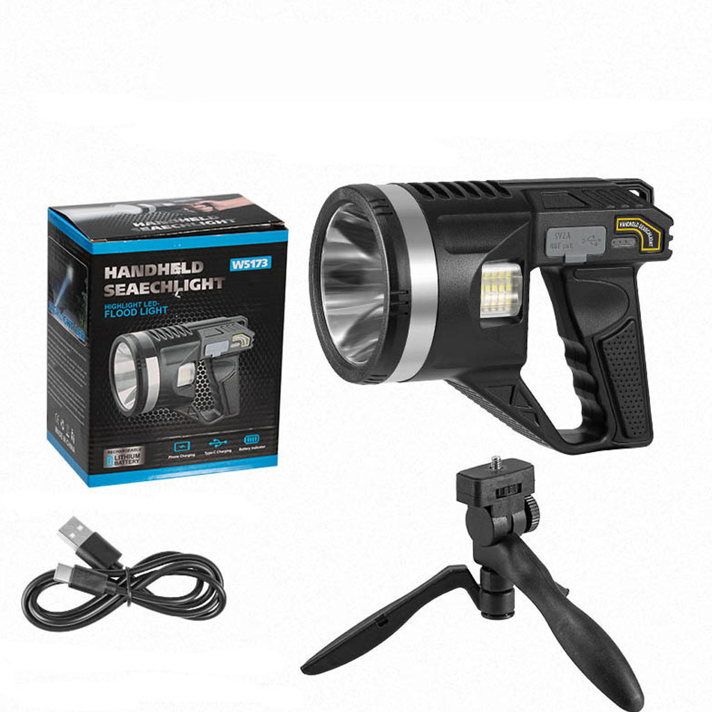 Projecteur LED Rechargeable W5173 6 Modes USB-C IPX5 Avec Trépied