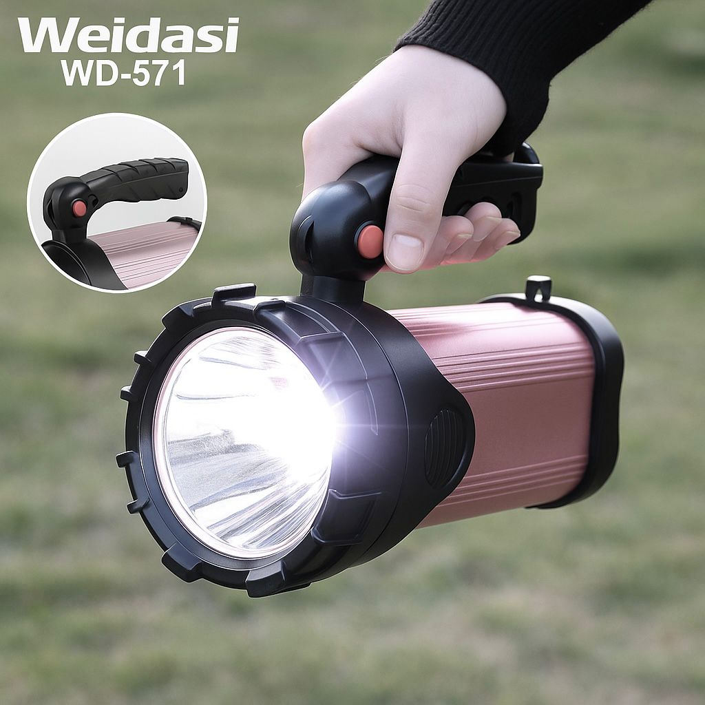 Lampe Torche LED Rechargeable WEIDASI WD-571 – Étanche, 20W