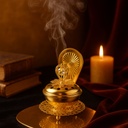 Encensoir  À Charbon Métal Doré avec support forme Cuillère