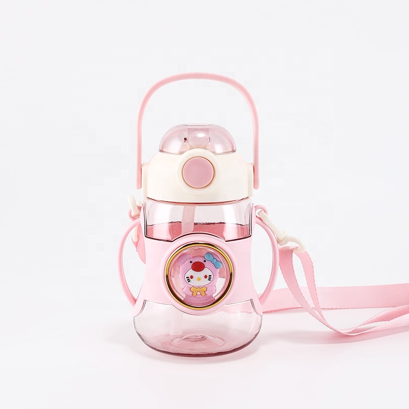 Gourde Enfant Rose Avec Paille Intégrée – 700 ml