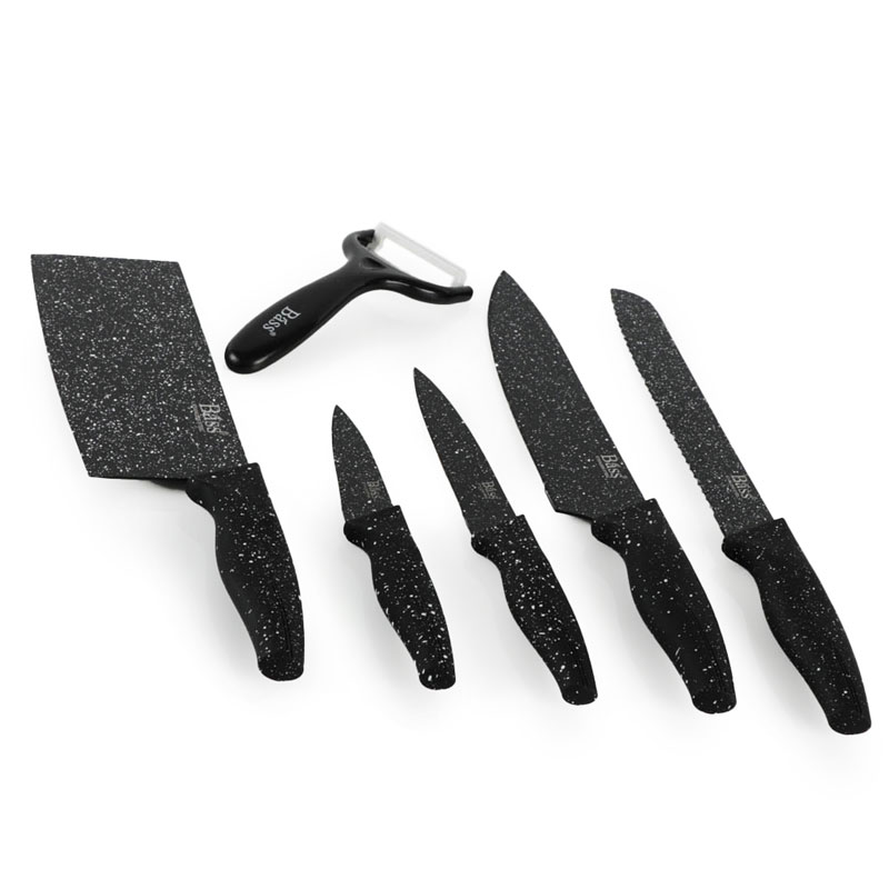Kit Couteaux 6 Pièces Bass -Noir