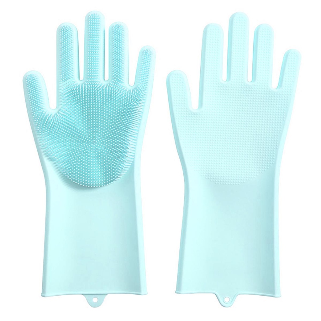 Paire Gants  de Lavage réutilisables en Silicone 