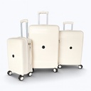 Série de 3 Valises en PP Incassable FENIX Blanc Ivoire