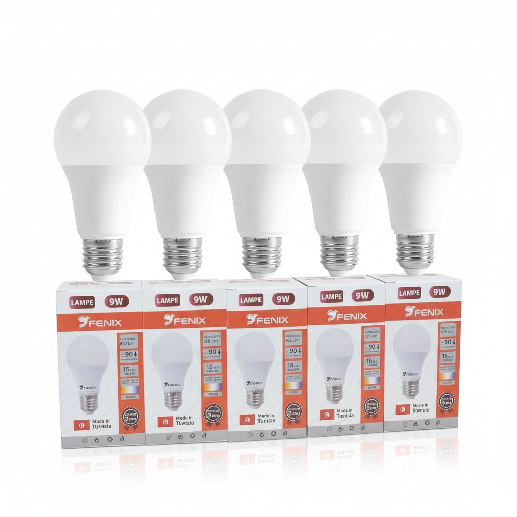Lot de 5 Lampes Economiques E27 9W – Fenix
