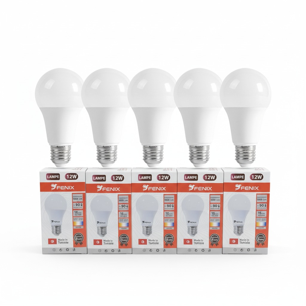 Lot de 5 Lampes Economiques E27 12W – Fenix