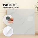 Pack de 10 Panneaux PVC Autocollant  Alternative Au Marbre 60 x 60 cm - Blanc Modèle 2