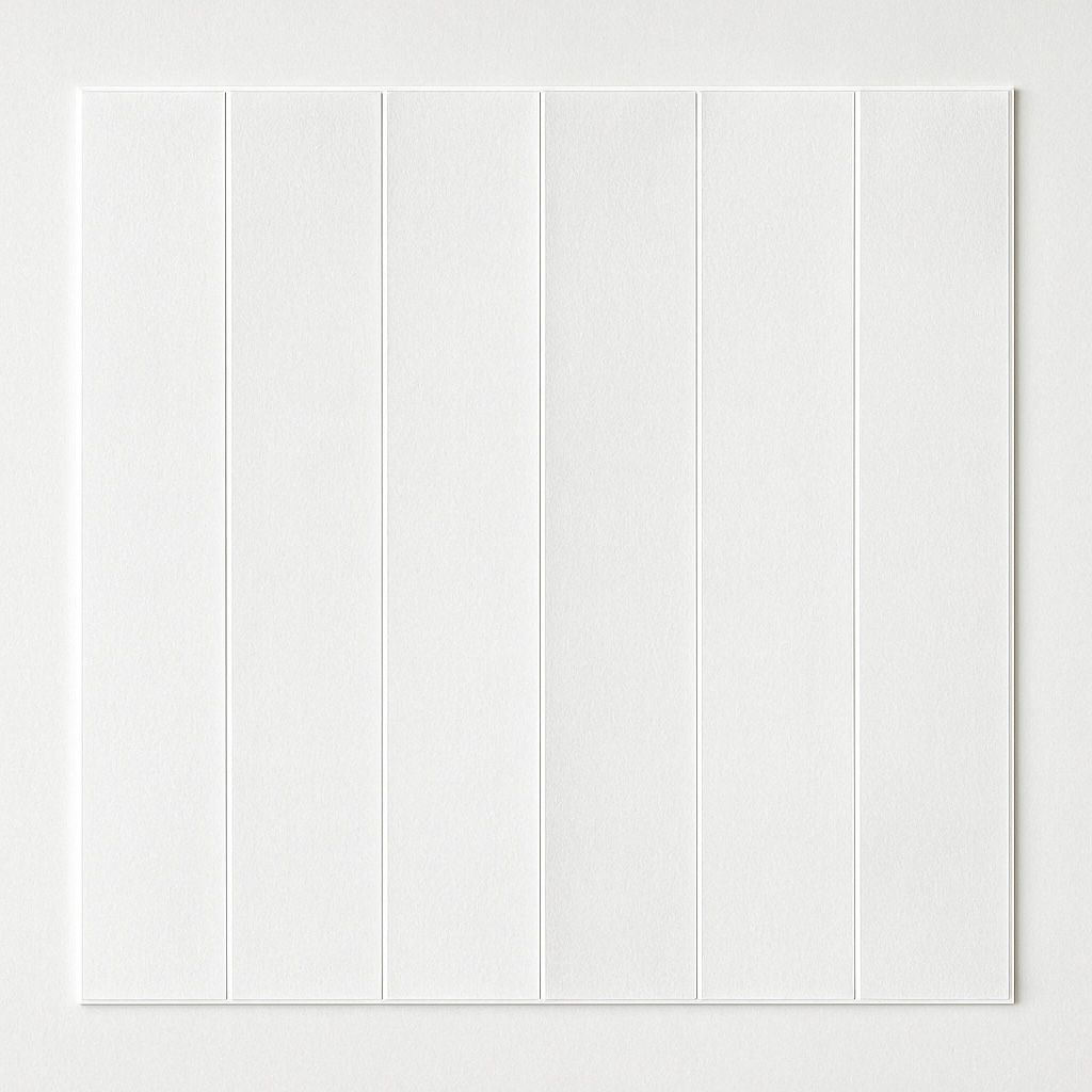 Panneau Mural 3D Adhésif Anti-Humidité – 77×70 cm – Blanc Motif Rainuré