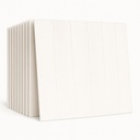 Pack de 10 Panneaux Muraux 3D Adhésifs Anti-Humidité – 77×70 cm – Blanc Motif Rainuré 