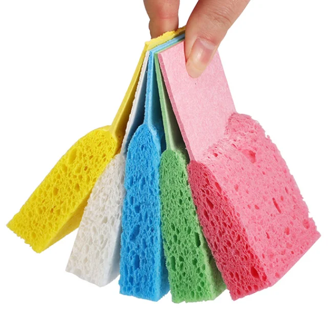 Pack de 5 Éponges Compressées Réutilisables En Cellulose – Couleurs Aléatoires