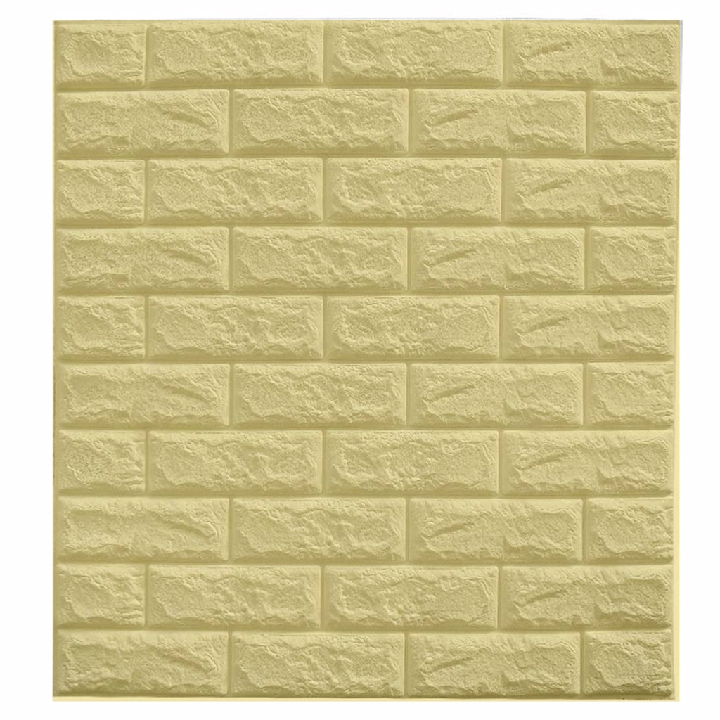 Panneau Mural Adhésive - Anti-Humidité 3D - 77 * 70 cm-Crème