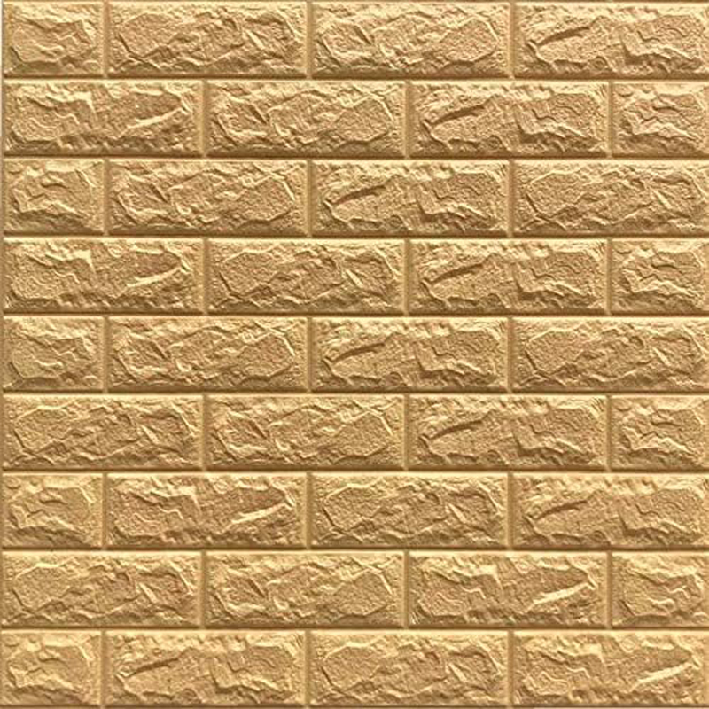Pack de 10 Panneaux Muraux Adhésifs Anti-Humidité 3D - 77 * 70 cm-Doré