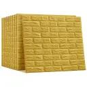 Pack de 10 Panneaux Muraux Adhésifs Anti-Humidité 3D - 77 * 70 cm-Doré