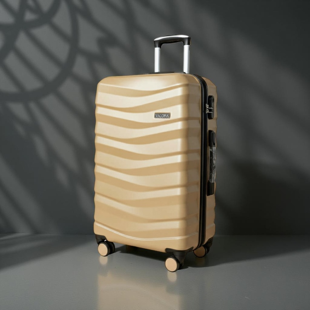 Grande Valise Valora Caramel En ABS Incassable Modèle 1 