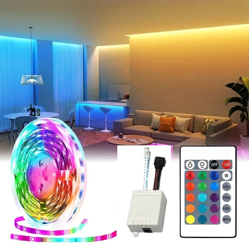 Bande lumineuse Led NON Extensible multi couleurs 270 led 5 mètres avec Télécommande