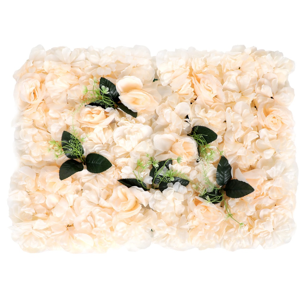 Mur de fleurs artificielles 60 X 40 cm modèle 1-Saumon