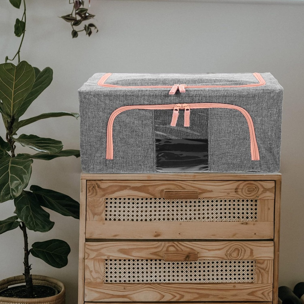 Boîte De Rangement Pliable Pour Linge De Maison Model 2 24L-Gris