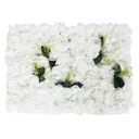 Mur de fleurs artificielles 60 X 40 cm modèle 1-Blanc