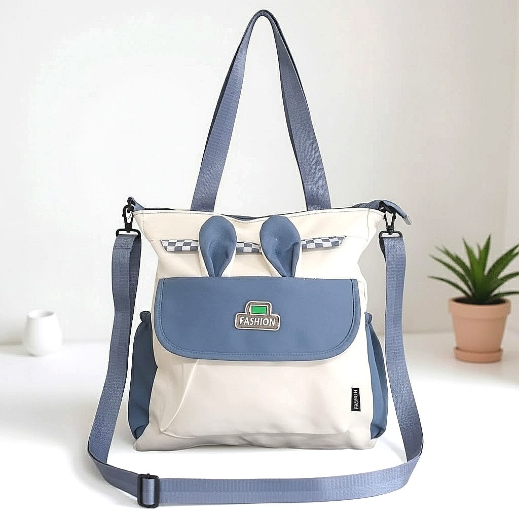 Sac à Main Motif Rabbit Lovely Bleu