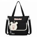 Sac à Main Avec Porte-Monnaie Motif Lapin – Style Coréen Noir