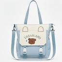 Sac à Main DREAMLANDI – Motif Ours Brodé Bleu