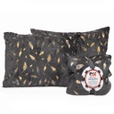 Plaid 2 places en Velours avec 2 coussins 220 X 240 Cm-Gris charbon