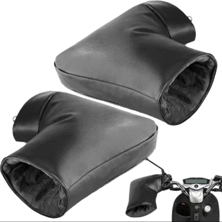Paire De Gants De Guidon De Moto  – Universels, Imperméables et Doublés en Peluche