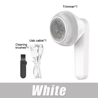 Eliminateur de Peluches Electrique Rechargeable pour Vêtements Mo-Blanc