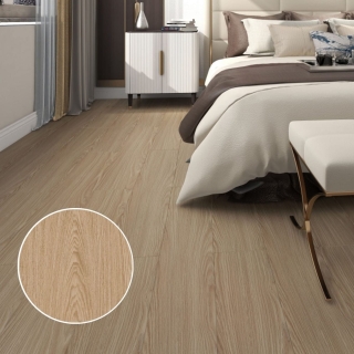 Pack de 36 Plaques PVC Autocollantes Pour Sol – Effet Bois Marron Clair – 91,44 × 15,24 cm – Modèle HM3024 – 5,03 m²