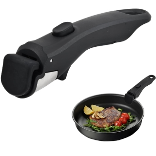 Poignée de Casserole Amovible Résistante à La Chaleur 19 × 4 cm – Noir