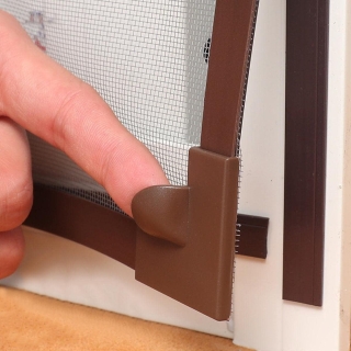  Moustiquaire Magnétique Marron Réutilisable Pour Fenêtre – 100 x 150 cm
