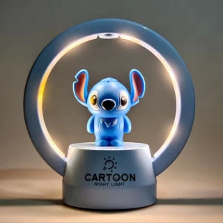 Veilleuse de Chevet Dessin Animé Stitch Rechargeable Pour Enfants En Bleu